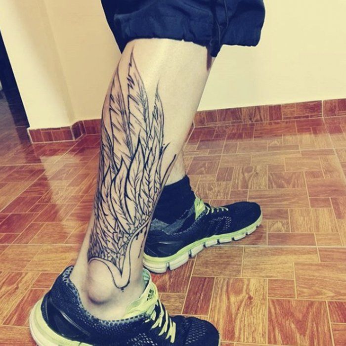 Фото татуировок для мужчин на ноге