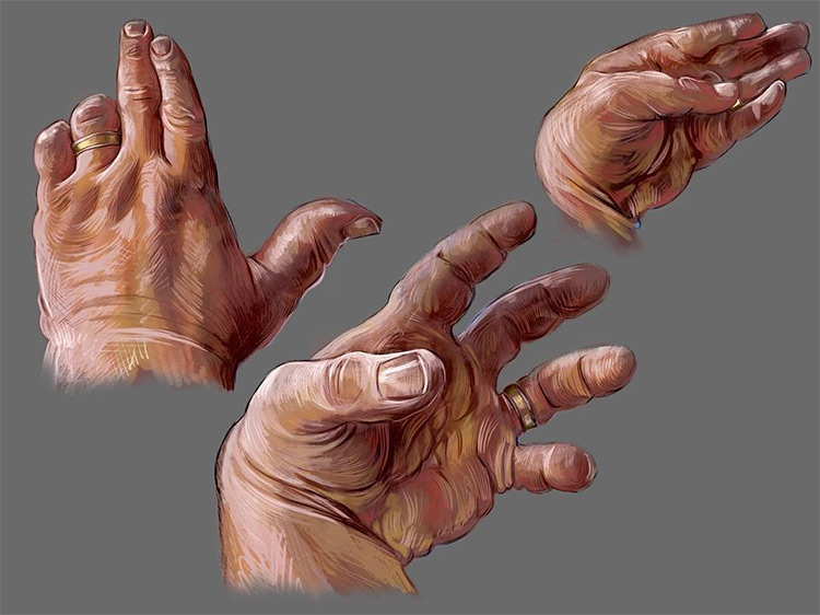 Colorful digital hand drawing & painting