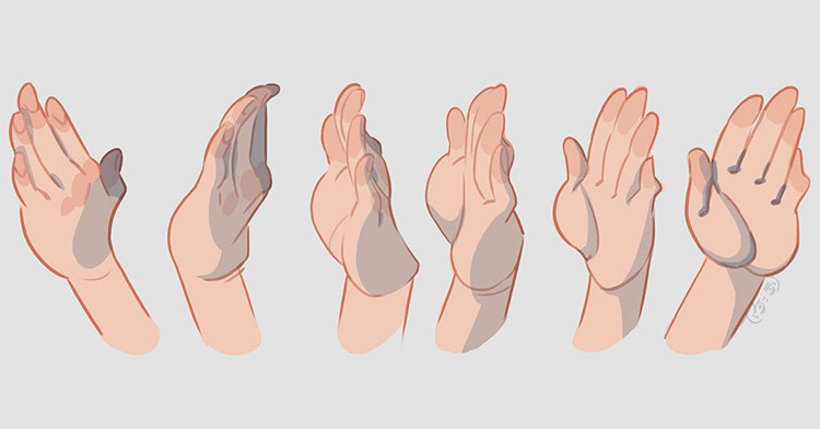 Digital hands in various poses