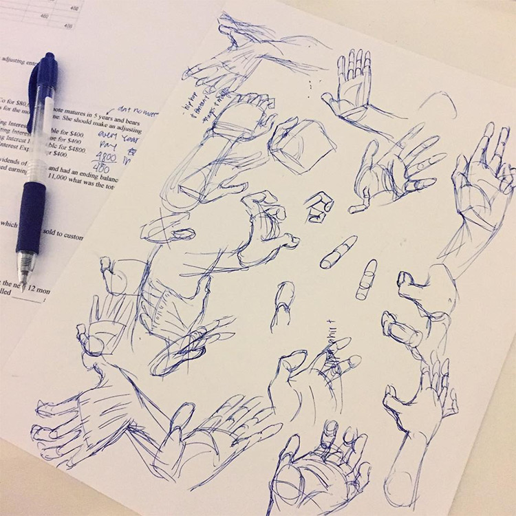 Very rough hand sketches