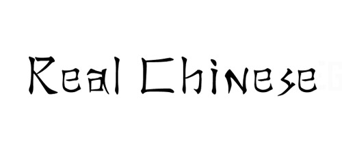 real chinese free font