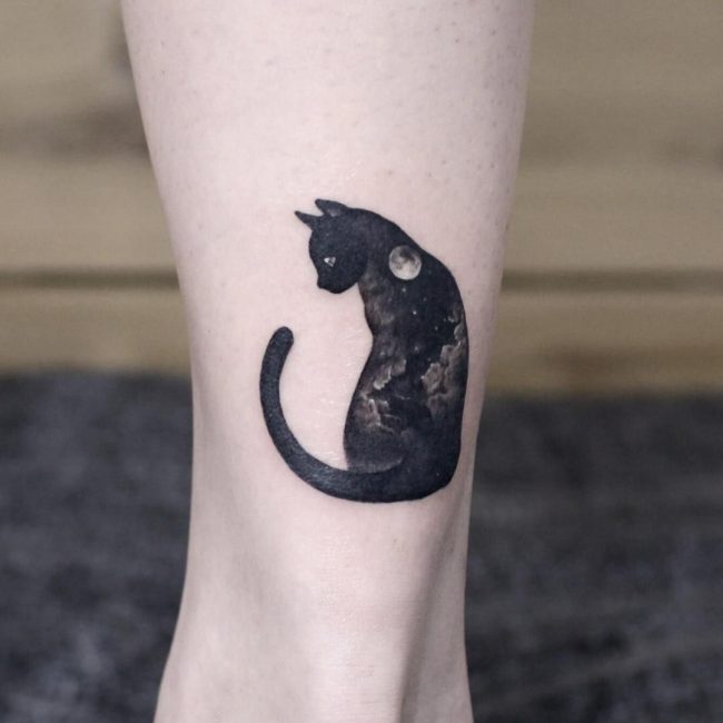 Кошка с луной