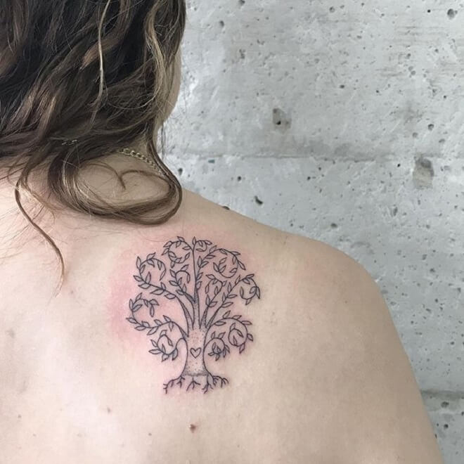 Girl Tree Tattoo