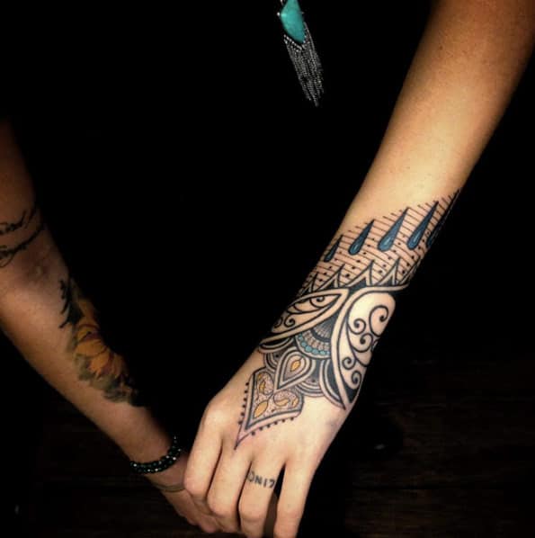 Ornamental Wrist Tattoo by Pedro Contessoto
