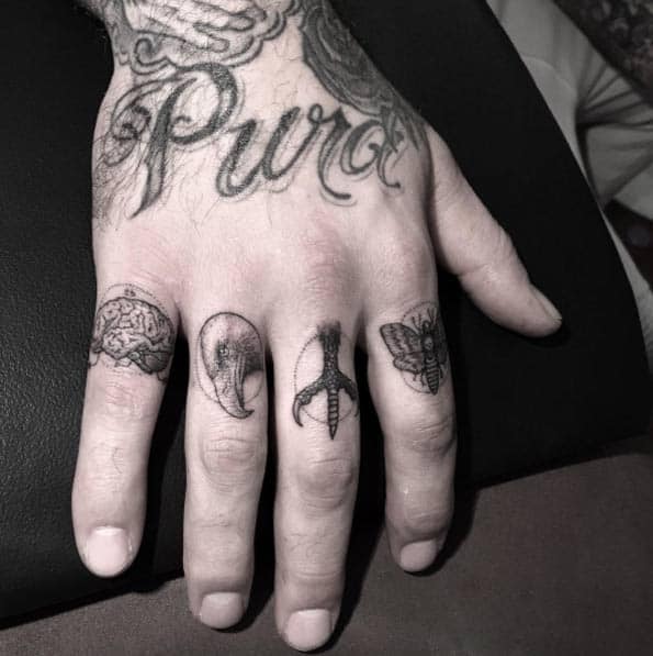Finger Tattoos by Sanghyuk Ko