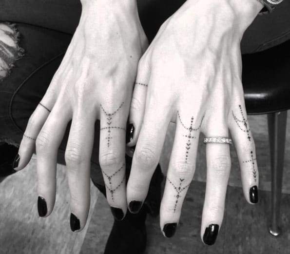 Finger Tattoos by Doctor Woo