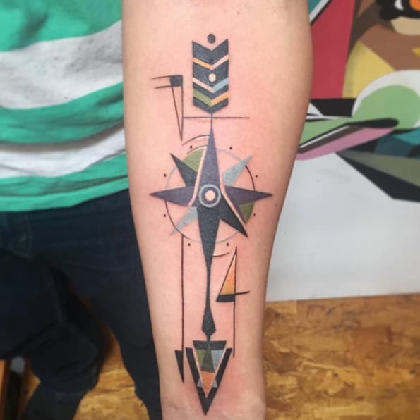 Geometric Arrow Tattoo by Karl Marks