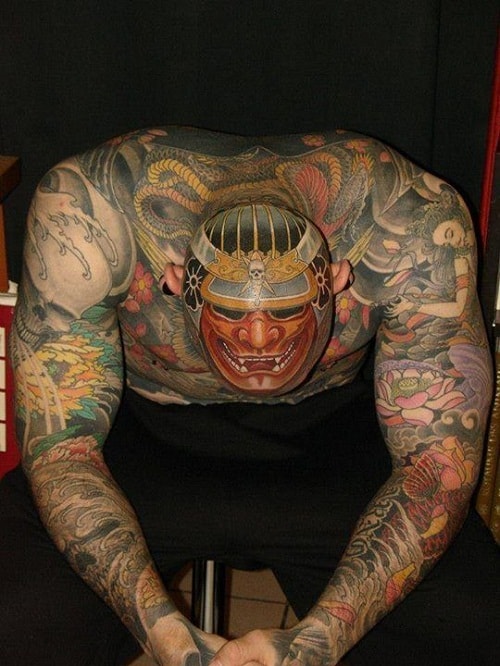 Samurai Tattoo on Scalp