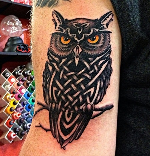 black owl tattoo