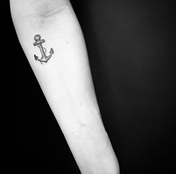 Small Anchor Tattoo by Flavio Carnevalli
