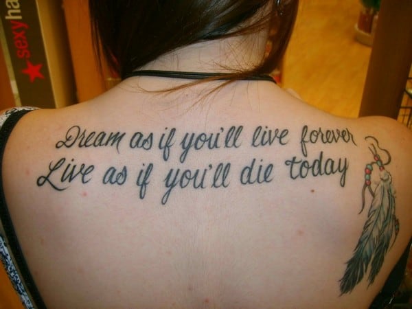 Dream Tattoo sayings
