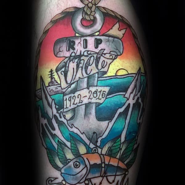 anchor memorial tattoo