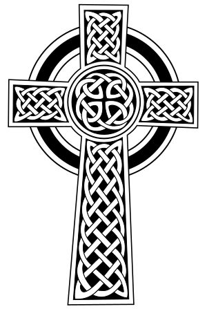The Celtic cross, a pre-Christian symbol which...