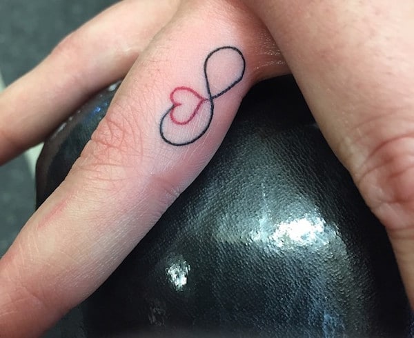 Infinite Love Finger Tattoo