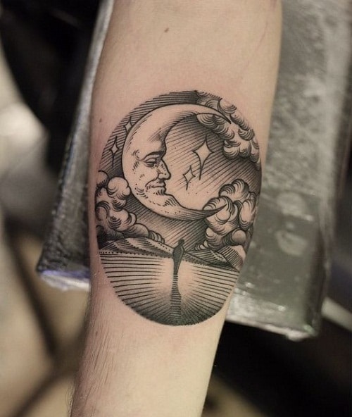 Poetic Moon Tattoos