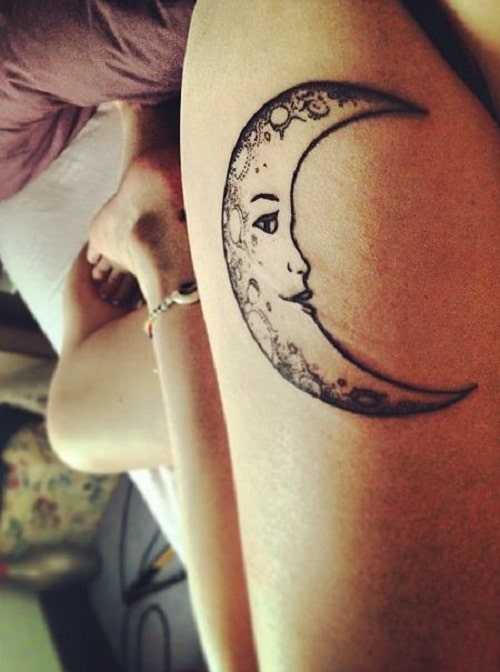 Smiling Moon Tattoos