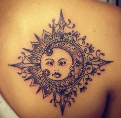 Sun Kissed by Moon Tattoos