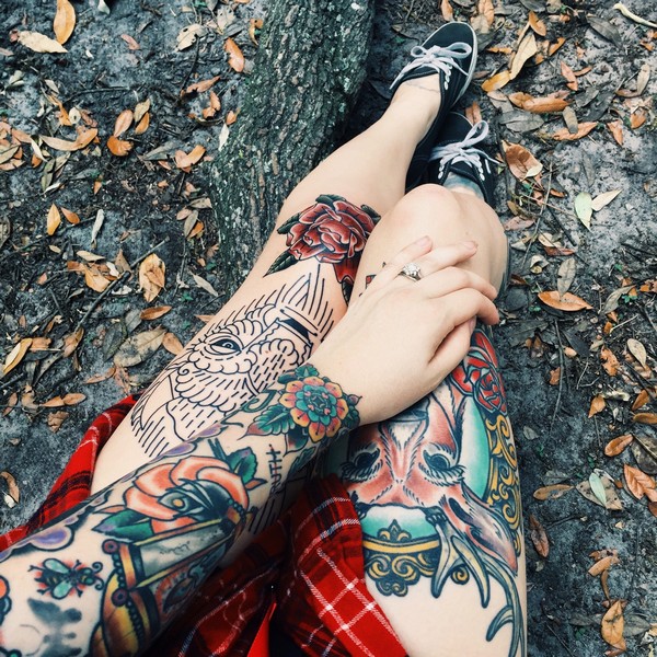 Leg Butterfly Tattoos