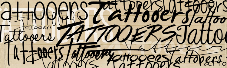 шрифт для татуировки, написанный от руки