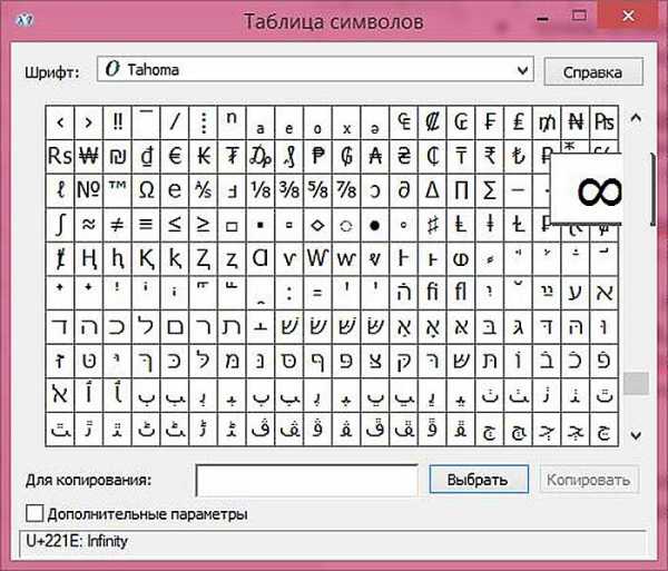 Как сделать знак бесконечности на клавиатуре на телефоне